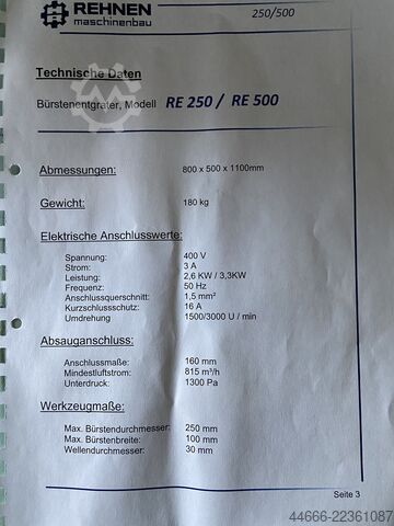Bürstenentgratmaschine Rehnen RE 500