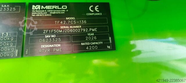 Telehandler / Telescope Forklift Merlo TF 42.7 CS-136