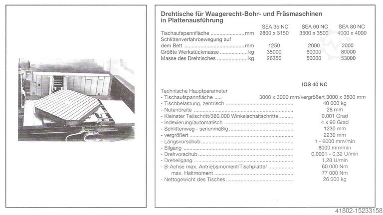 Ram-Type Floor Boring and Milling M/C SKODA W 180 NC