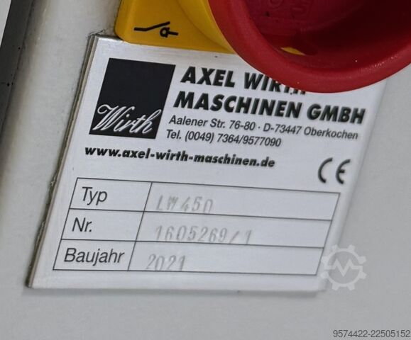 Glue application machine LW 100/450 AXEL WIRTH MASCHINEN GmbH LW 100/450