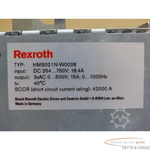 Component Rexroth HMS02.1N-W0028-A-07-NNNN MNR: R911309078