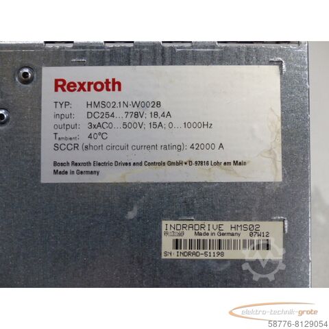 Component Rexroth HMS02.1N-W0028-A-07-NNNN MNR: R911309078