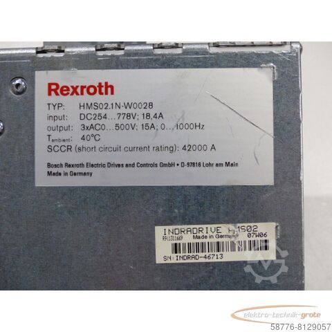 Component Rexroth HMS02.1N-W0028-A-07-NNNN MNR: R911309078
