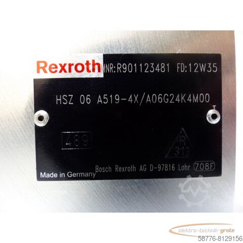 Component Rexroth HSZ 06 A519-4X / A06G24K4M00 Zwischenplatte MNR: R901123481  !