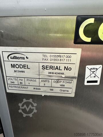 Under counter two door chiller cabinet Williams BC2WBS