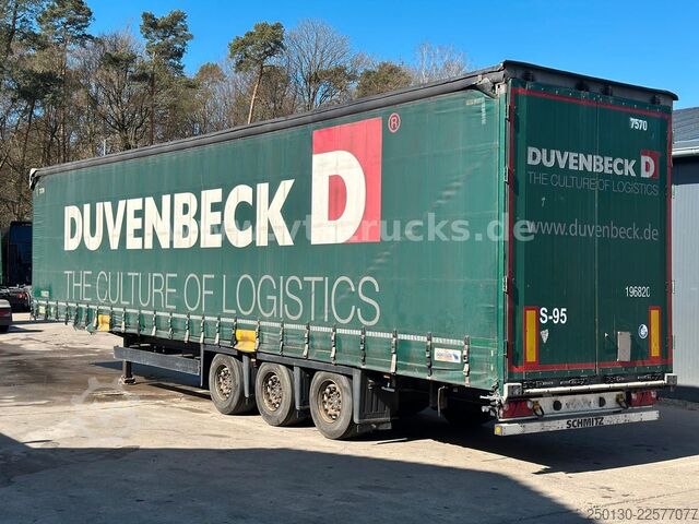 Open semitrailer with tarp SCHMITZ CARGOBULL S01 Megatrailer Pritsche+Plane Edscha Verdeck