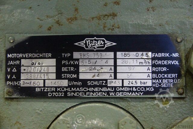 Refrigeration compressor Bitzer BHS 752