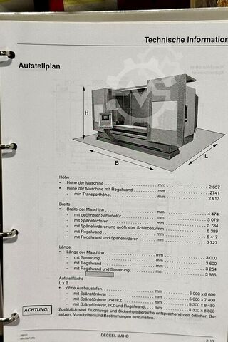 5-Achs Bearbeitungszentrum Deckel Maho DMF 220 linear