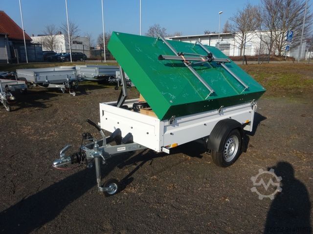 Box trailer STEMA FT 8.5-20- 10.1 mit Deckel Chemie Leipzig Fan