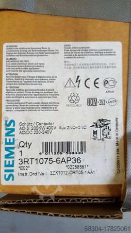 Contactor SIEMENS 3TF46/3TF48/3TF54/3RT1054/3RT1075