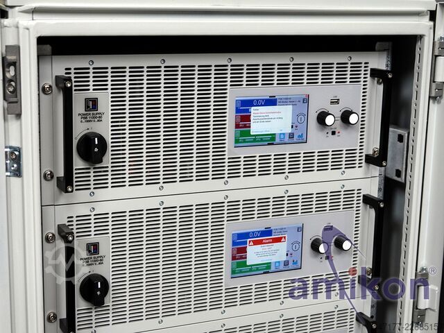 120kW Rack with 4x PSB 11000-80, 1000V, 80A EA Elektro-Automatik EA Rack 24 RU for 4xPSB/ELR 10000 4U