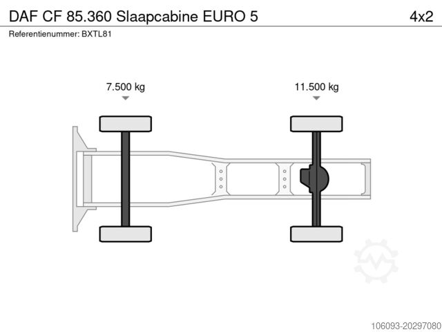 Standard-SZM DAF CF 85.360 Slaapcabine EURO 5