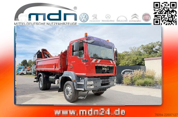 Autokran MAN TGM 18.290 4x4 Kipper KRAN 14m FUNK AHK