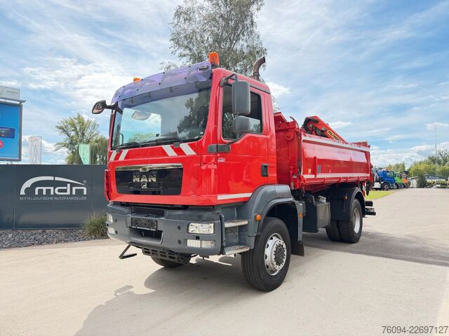 Autokran MAN TGM 18.290 4x4 Kipper KRAN 14m FUNK AHK