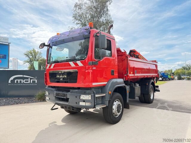 Kipper LKW MAN TGM 18.290 4x4 Kipper KRAN 14m FUNK AHK