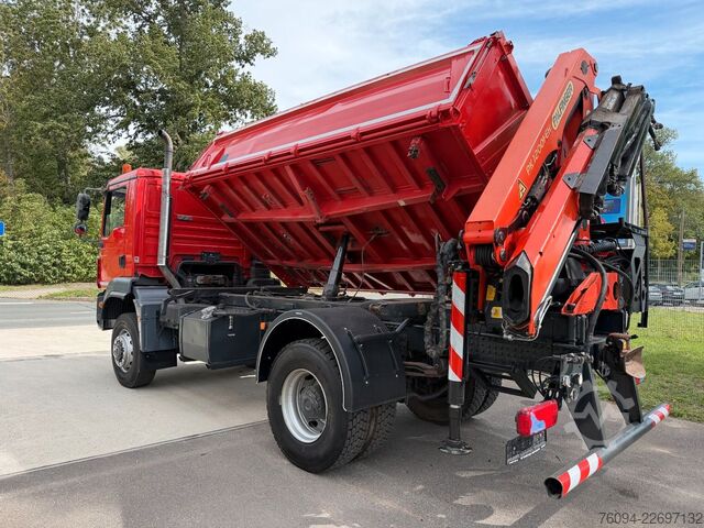 Kipper LKW MAN TGM 18.290 4x4 Kipper KRAN 14m FUNK AHK