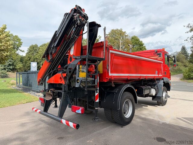 Kipper LKW MAN TGM 18.290 4x4 Kipper KRAN 14m FUNK AHK