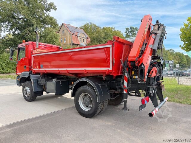 Kipper LKW MAN TGM 18.290 4x4 Kipper KRAN 14m FUNK AHK