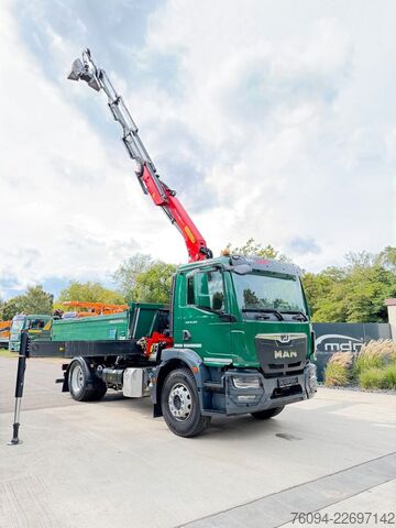 Dreiseitenkipper LKW MAN TGM 18.320 4x2 Kipper KRAN 15m FUNK AHK