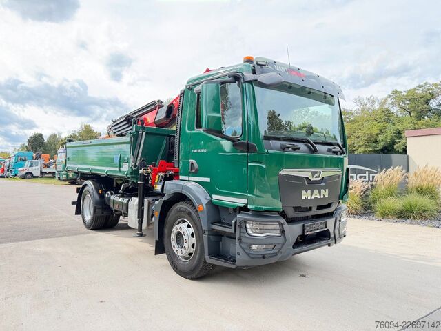 Dreiseitenkipper LKW MAN TGM 18.320 4x2 Kipper KRAN 15m FUNK AHK