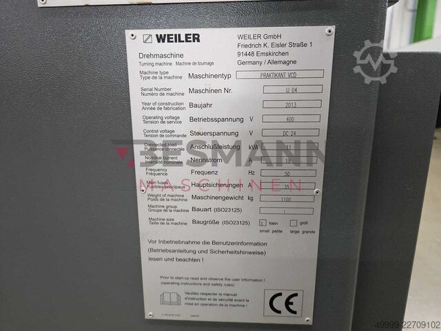 Weiler Praktikant VCD Präzisions Drehmaschine (2013) Weiler Praktikant VCD
