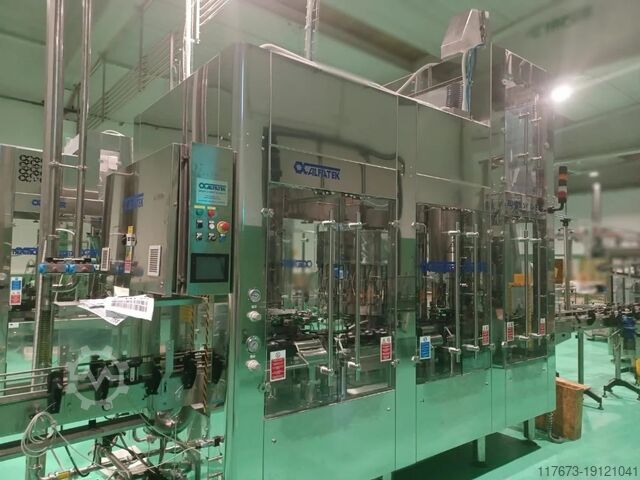 Used Filling Monoblock Alfatek for olive oil 1500 bph Alfatek MBV 9/1 VOLUMETRICA SABRY