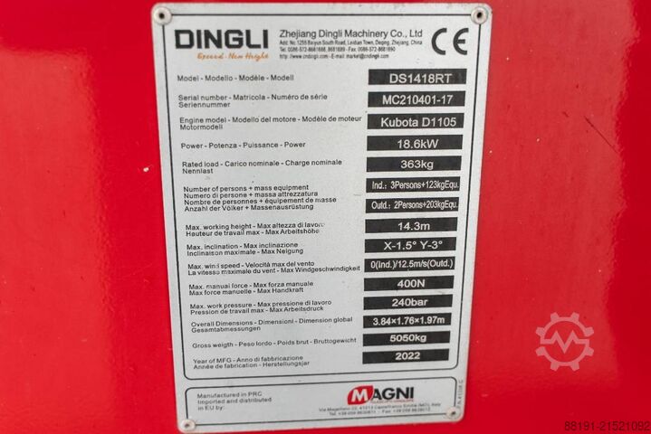 Scherenhebebühne Magni DS 1418 RT