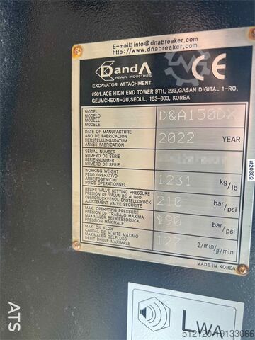 Brechhammer  Danda D&A150DX spike hammer (1231 kg) w/ s60 attac