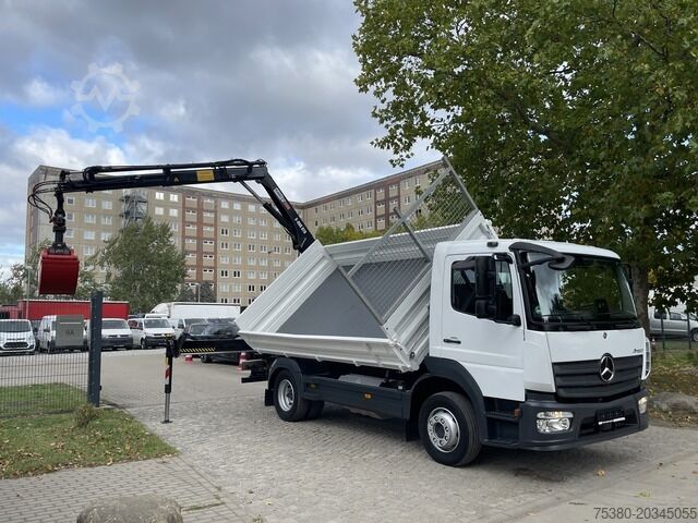 Truck mounted crane mercedes-benz Atego 1224 Dreiseitenkipper Kran Greifer *Klima*