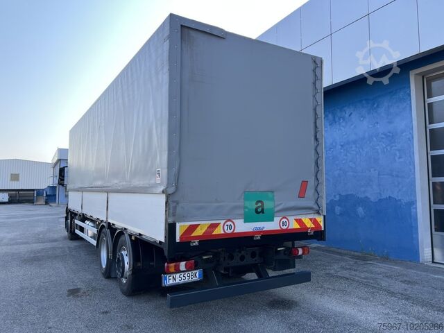 Flatbed truck with tarpaulin Mercedes-Benz Antos 2532