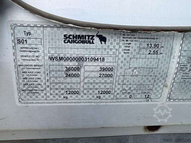 Schiebeplanen Schmitz SCS 24/L-13.62 E B Tautliner / Schmitz Axles / ...