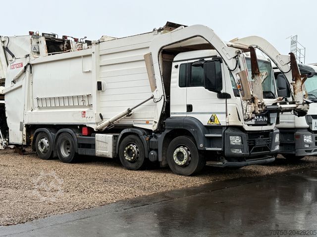 Garbage truck MAN TGS 32.360 8x2 Frontlader HEIL EHP