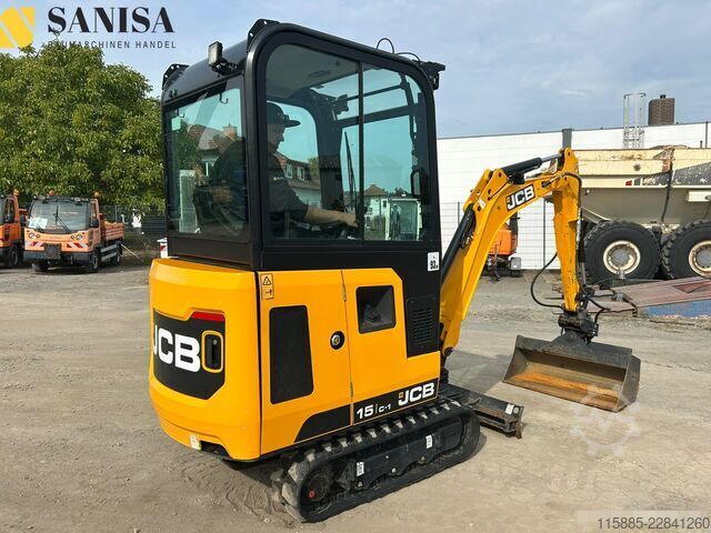 Minibagger JCB 15C-1/SW/2xLöffel/1,7 t/Schwenkarm