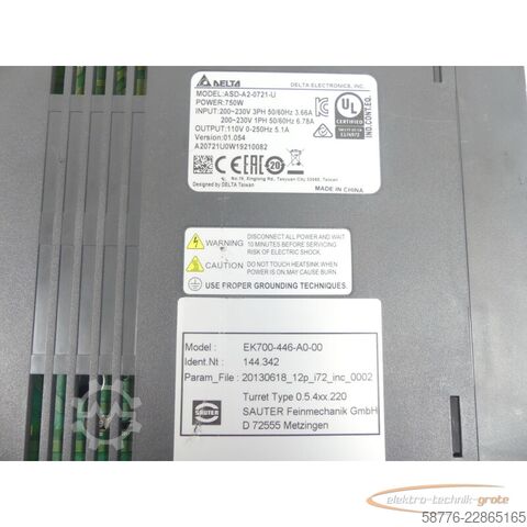 Component Sauter EK700-446-A0-00 Id.144.342 Delta ASD-A2-0721-U generalüberh. + 12 Mon.