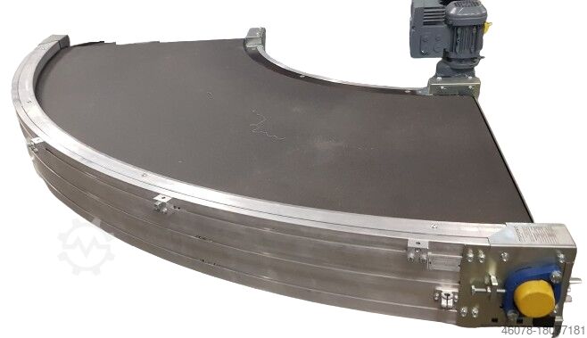 Curved belt conveyor left bend Transnorm TS1600-140 FH2 90°-1400-1200 IR2500