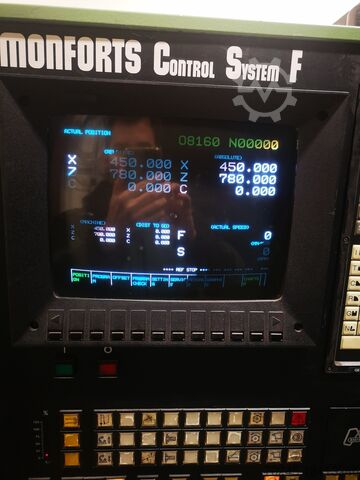 CNC-Drehmaschine mit C-Achse und FRÄS CNC LATHE - MONFORTS RNC 4 C AXIS RNC4 WITH MILLING