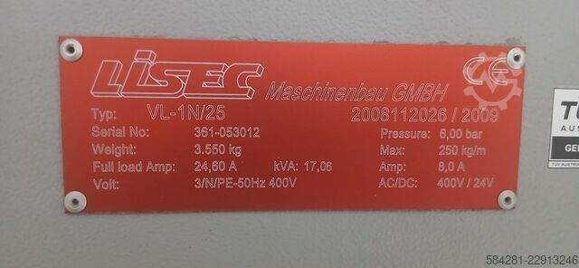 Insulating glass making machine Lisec VL-1N/25