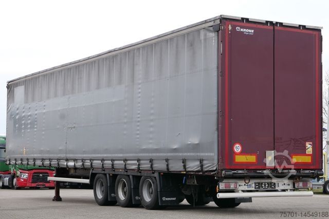 Open semitrailer with tarp KRONE Pritsche Plane XL MegaLiner BPW Edscha Bordwände