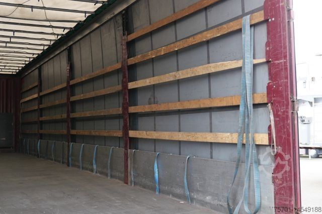 Open semitrailer with tarp KRONE Pritsche Plane XL MegaLiner BPW Edscha Bordwände