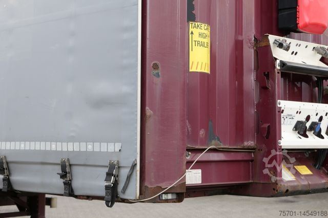 Open semitrailer with tarp KRONE Pritsche Plane XL MegaLiner BPW Edscha Bordwände