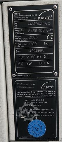 Band saw KASTO TWIN A2
