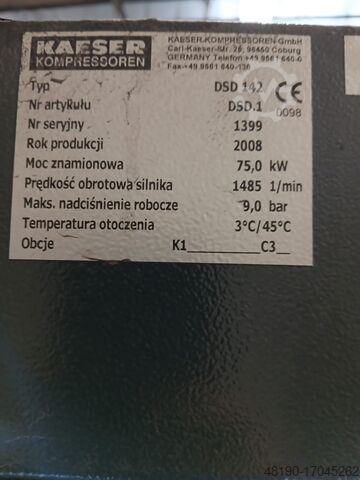 Screw compressor Kaeser DSD142