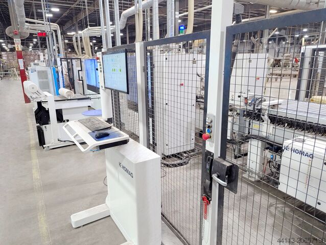 LINE (4-SIDES) of SIZING & EDGE BANDING HOMAG EdgeTeq D-610 (KFL 525 + KFL 526) + TBL