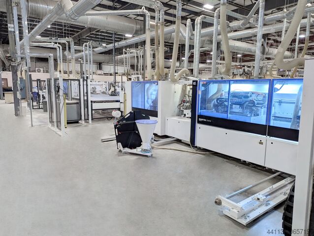 LINE (4-SIDES) of SIZING & EDGE BANDING HOMAG EdgeTeq D-610 (KFL 525 + KFL 526) + TBL