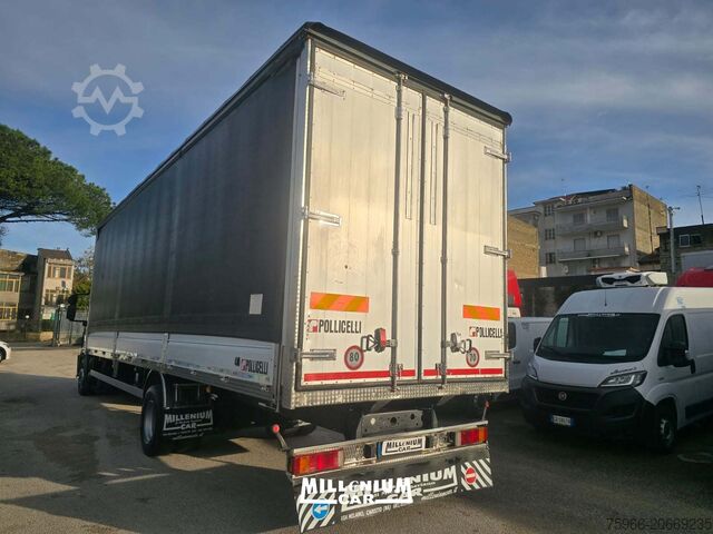 Truck with flatbed and tarpaulin Iveco EUROCARGO 150E28 CENTINATO 9,60 C/SCOPRI