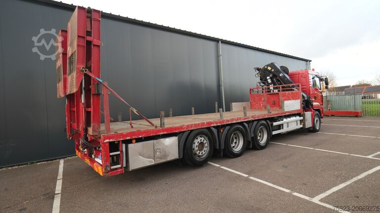 Crane truck MAN TGA 35.400 8X4 MACHINE/CAR TRANSPORT WITH HIAB ...