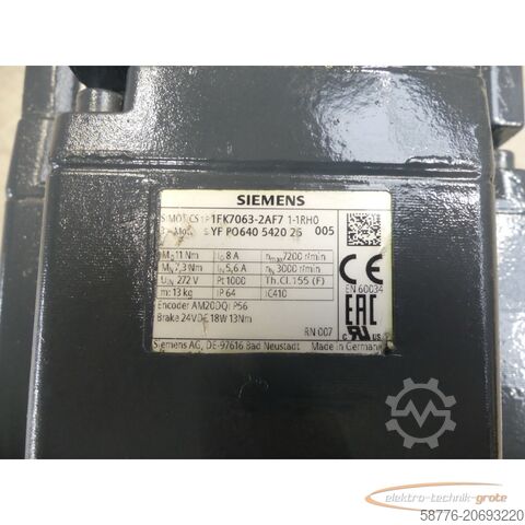 Control unit Siemens 1FK7063-2AF71-1RH0 YFP0640542025005 generalüberholt - 12 Mon. Gewährl.