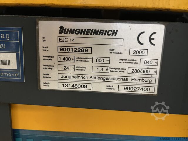 Lifting ant high lift truck Jungheinrich EJC 14