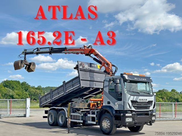 Tipper truck IVECO TRAKKER 410*Kipper 5,20m*ATLAS 165.2E * FUNK/6x4