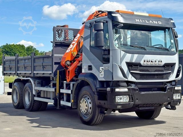 Truck mounted crane IVECO TRAKKER 410*Kipper 5,20m*ATLAS 165.2E * FUNK/6x4